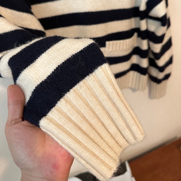 SOLD NWT ZARA STRIPED KNIT SWEATER XS - Picture 7 of 8
